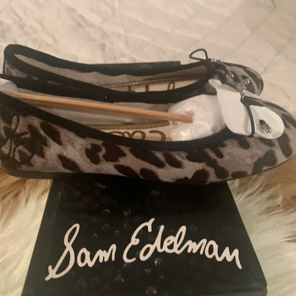SAM EDELMAN FELICIA GREY LEOPARD SHOE. - Picture 4 of 6